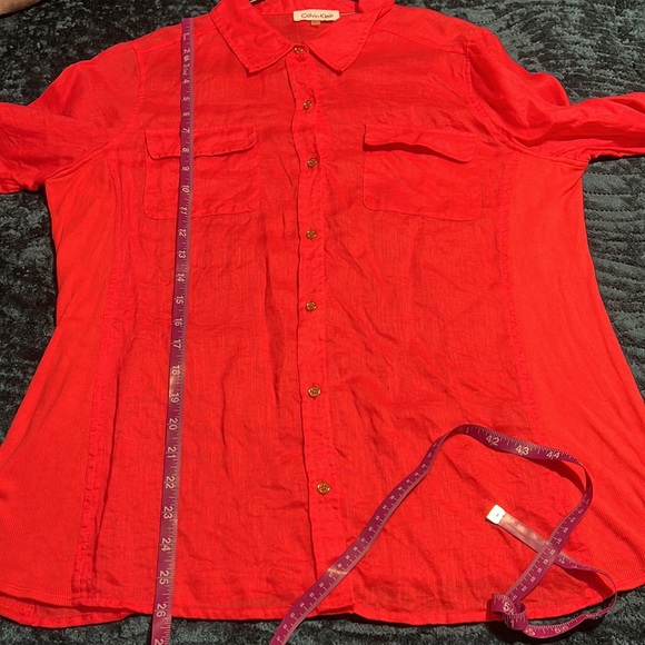 Calvin Klein linen blouse - Picture 9 of 9